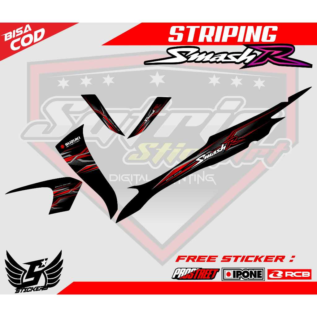 STRIPING MOTOR SUZUKI SMASH 110 R  / STICKER LIST MOTOR SUZUKI SMASH 110 R