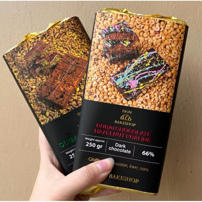 

VIRAL..!!! Coklat Dubai halal bihalal Chocolate Pistachio Hazelnut Pralin By Don Bekeshop Original Terlaris