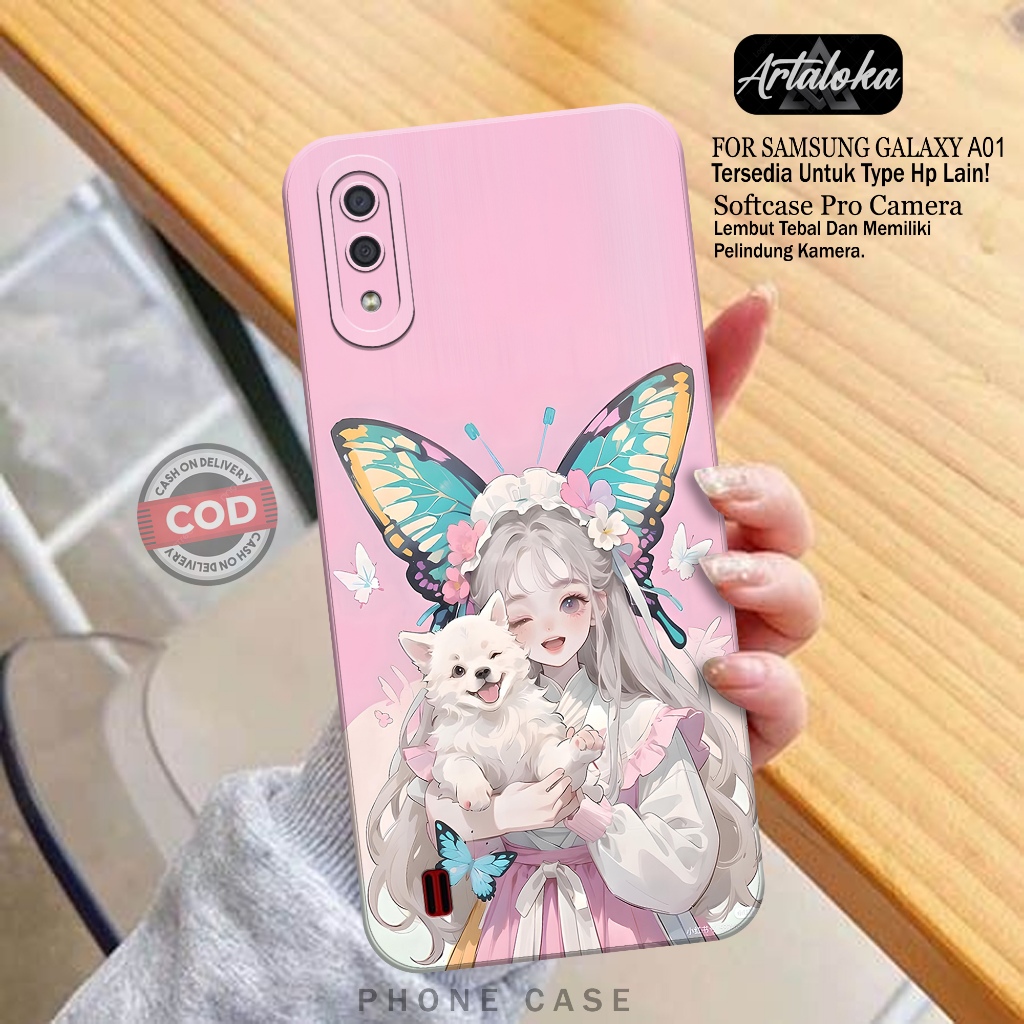 Softcase Hp Samsung Galaxy A01 Fashion Case Kartun Case Samsung Galaxy A01 Silikon TPU Pro Camera Ca