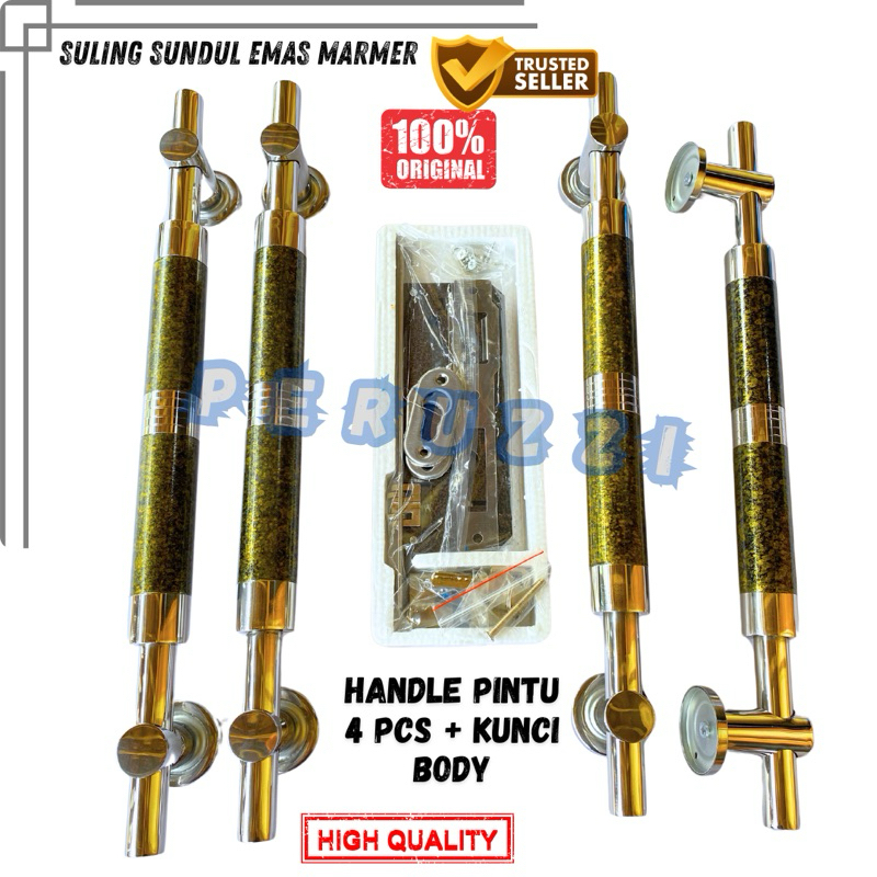 Handle Pintu Kupu Tarung 45cm SULING SUNDUK MARMER Tarikan Gagang Pintu Rumah 2 Pintu 60cm Pegangan