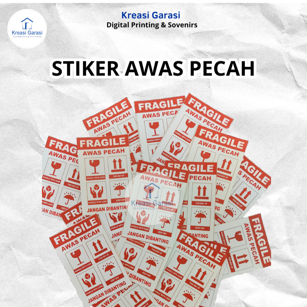 

Stiker Awas Pecah Fragile Jangan di banting