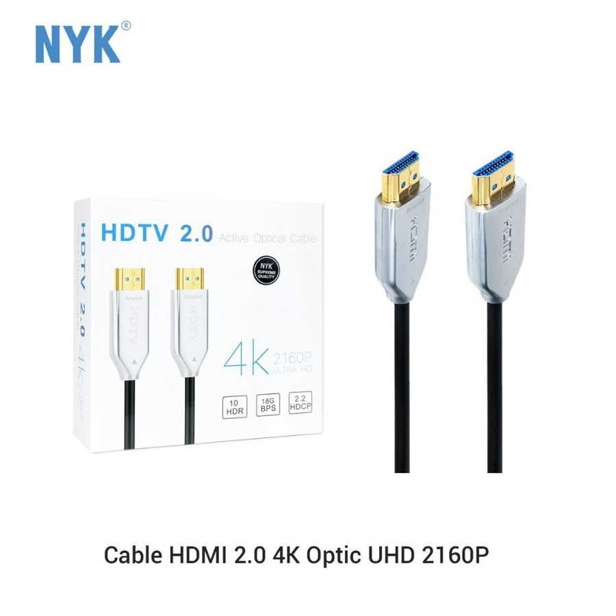 NYK Kabel hdmi 2.0 60M Active Fiber Optik HDTV Ultra HD 4K
