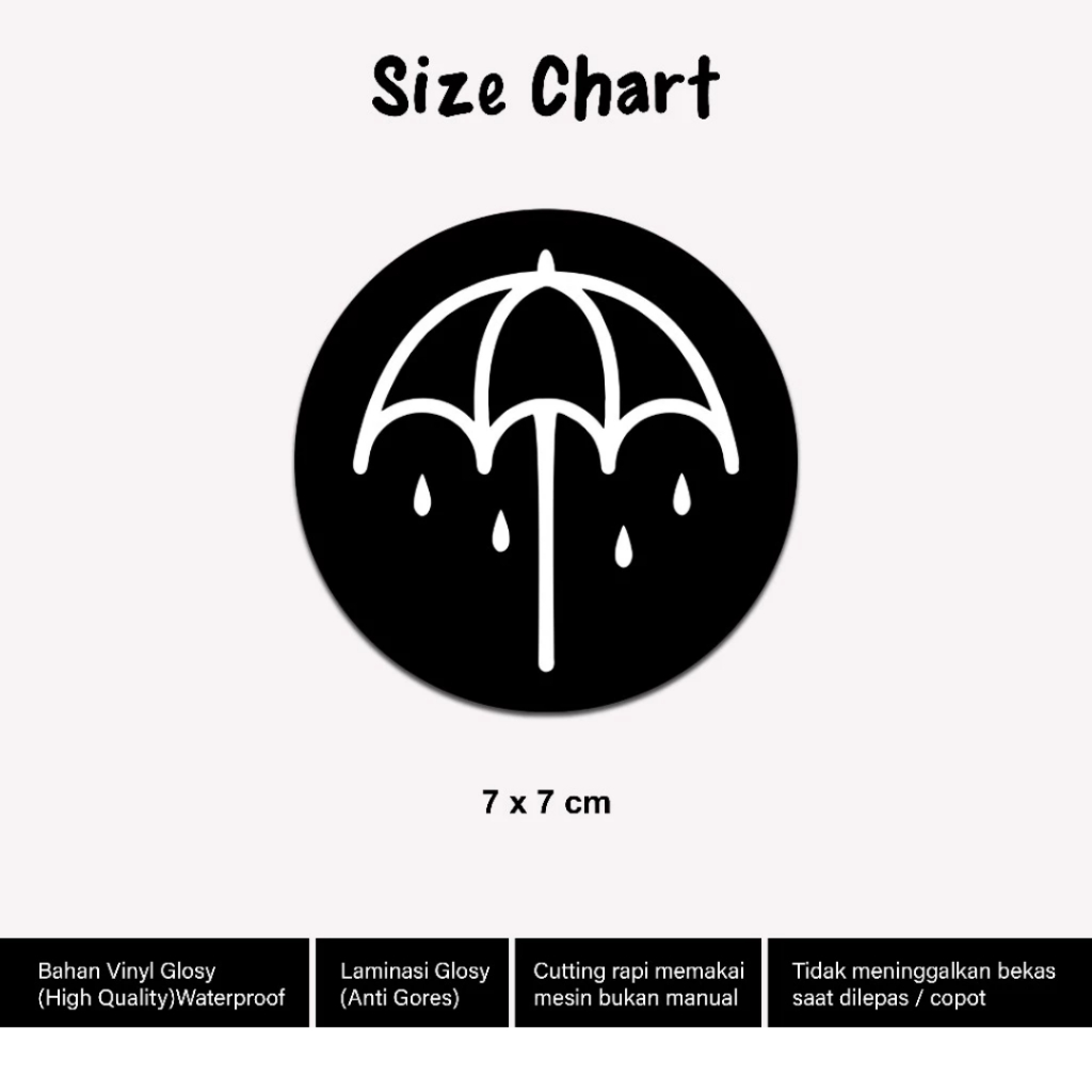 

Stiker BMTH Logo Print Cut Glossy Sticker Journal Aesthetic Vintage Gitar Helm