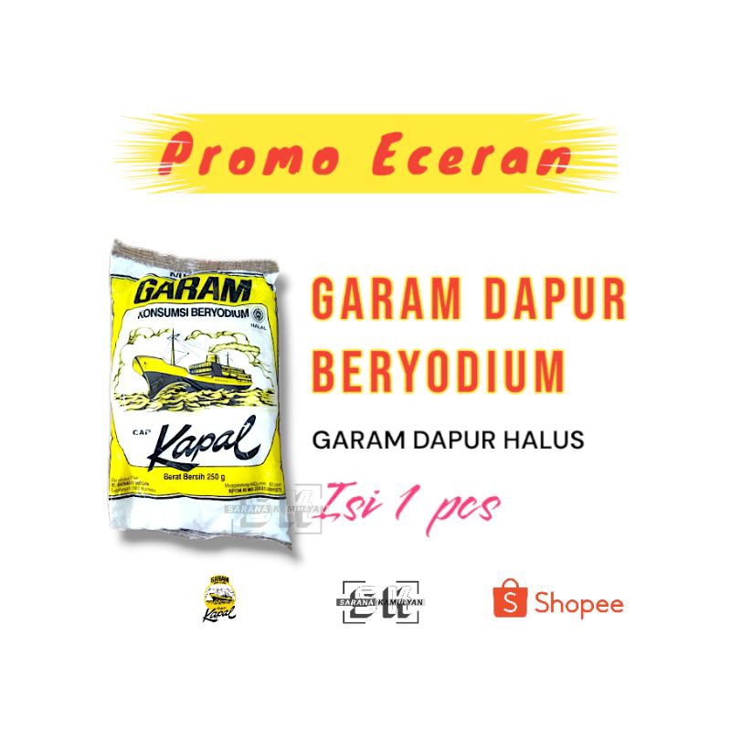 

Cap Kapal Garam Dapur Beryodium Sachet