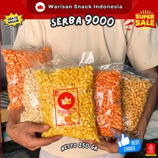 

SERBA 9999 CEMILAN WARISAN SNACK INDONESIA BERAT 180gr, 200gr, 250gr , Makanan Ringan Krupuk Cemilan Murah halal pedas daun jeruk