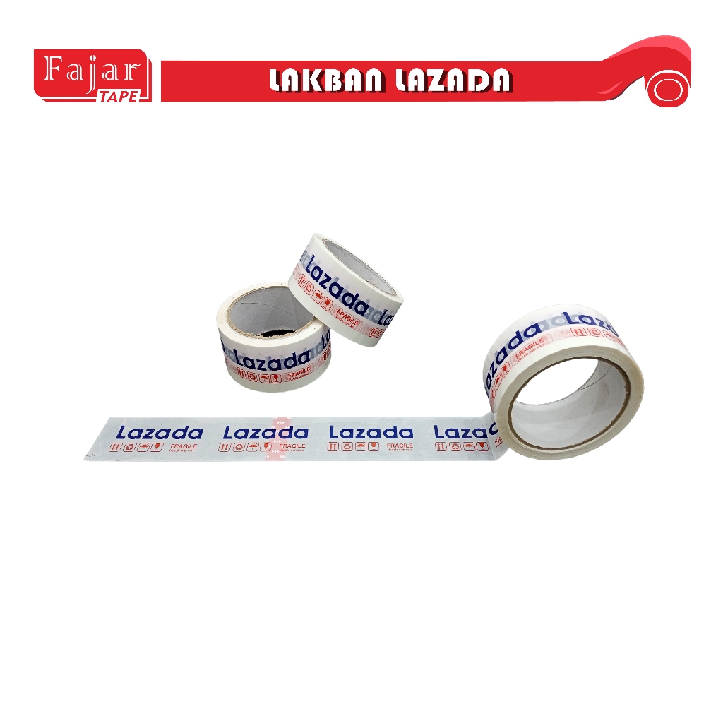 

Lakban Online LZD/ Lakban Printing / White / Putih / 45mm x 55 Yard (Full Meter)