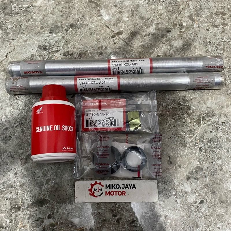 PAKET AS SHOCK SOK DEPAN KZL + SEAL SHOCK + OLI SHOCK BEAT FI VARIO 125 150 ORIGINAL HONDA