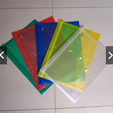 

1 pak isi 12 pcs Map Plastik Kancing Map Transaparan Polos MURAH Grosir