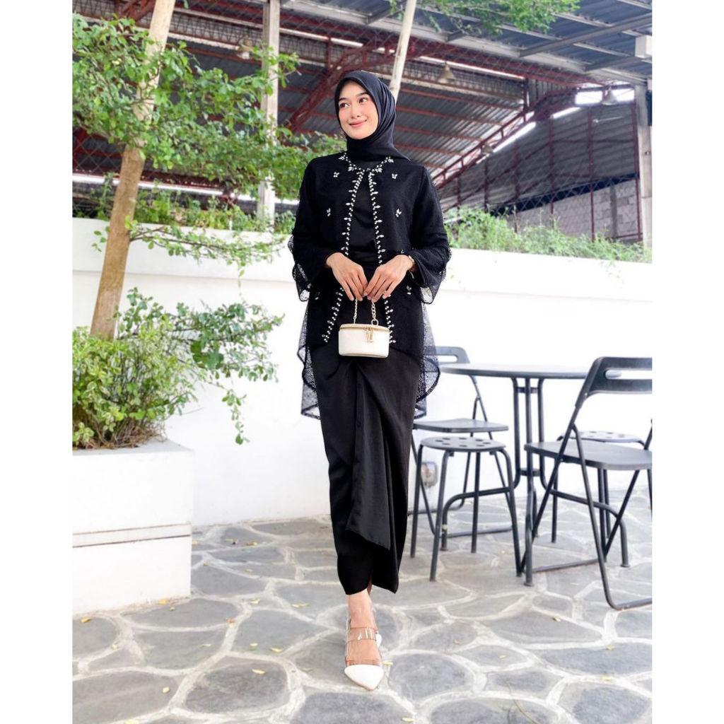 One Set Clarissa Outer Brukat Premium Rok Lilit Satin Outer Maxmara Dress Bridesmaid Outfit Mauve