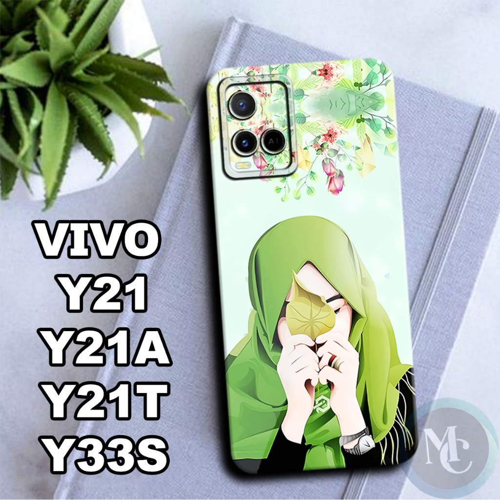 CC32/Softcase karet lentur untuk Vivo Y21,Y21A,Y21T,Y33S/Motif hijab/case Vivo Y21/kesing Vivo Y21/s