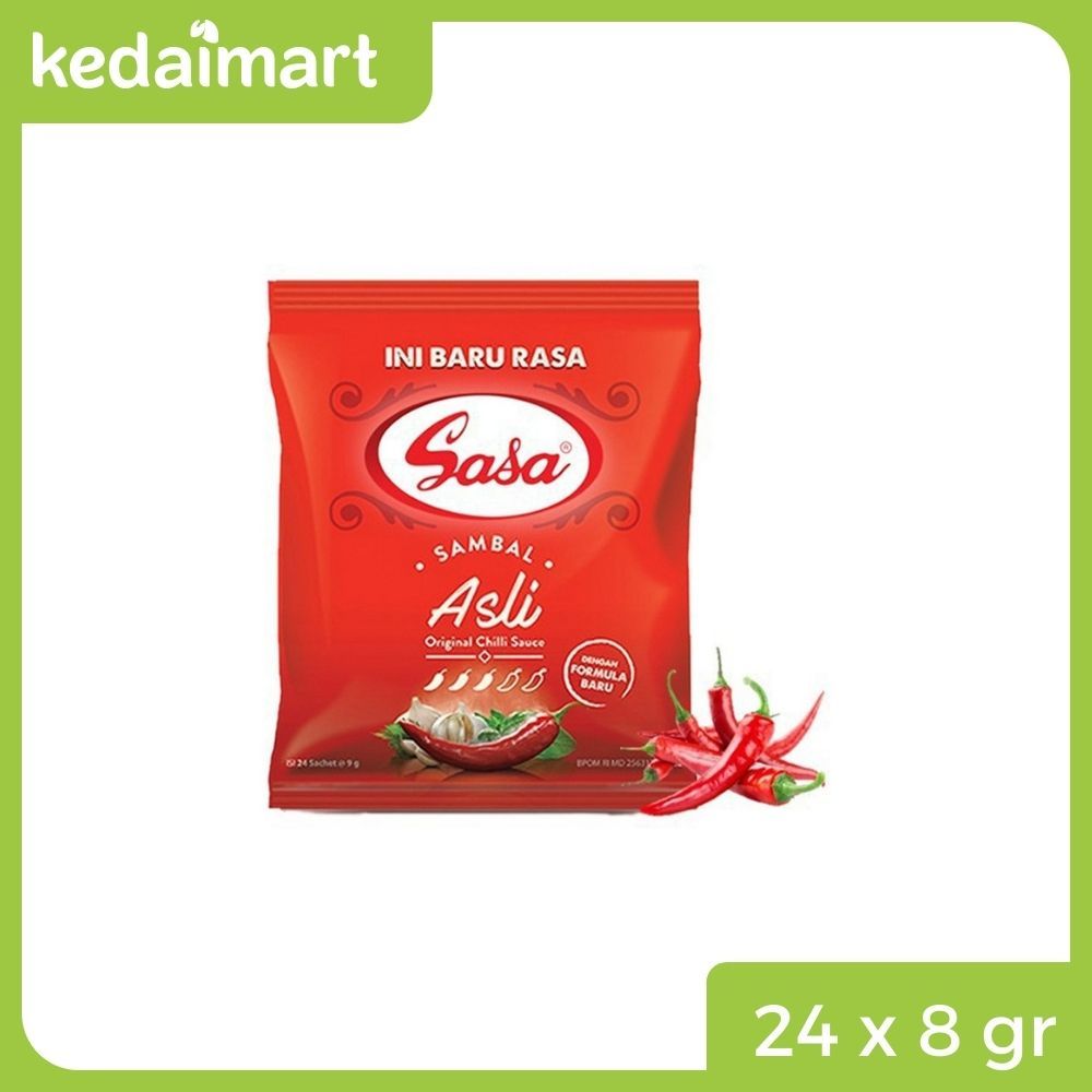 

Sasa Saus Sambal Asli Sachet Isi 24 x 9 Gram