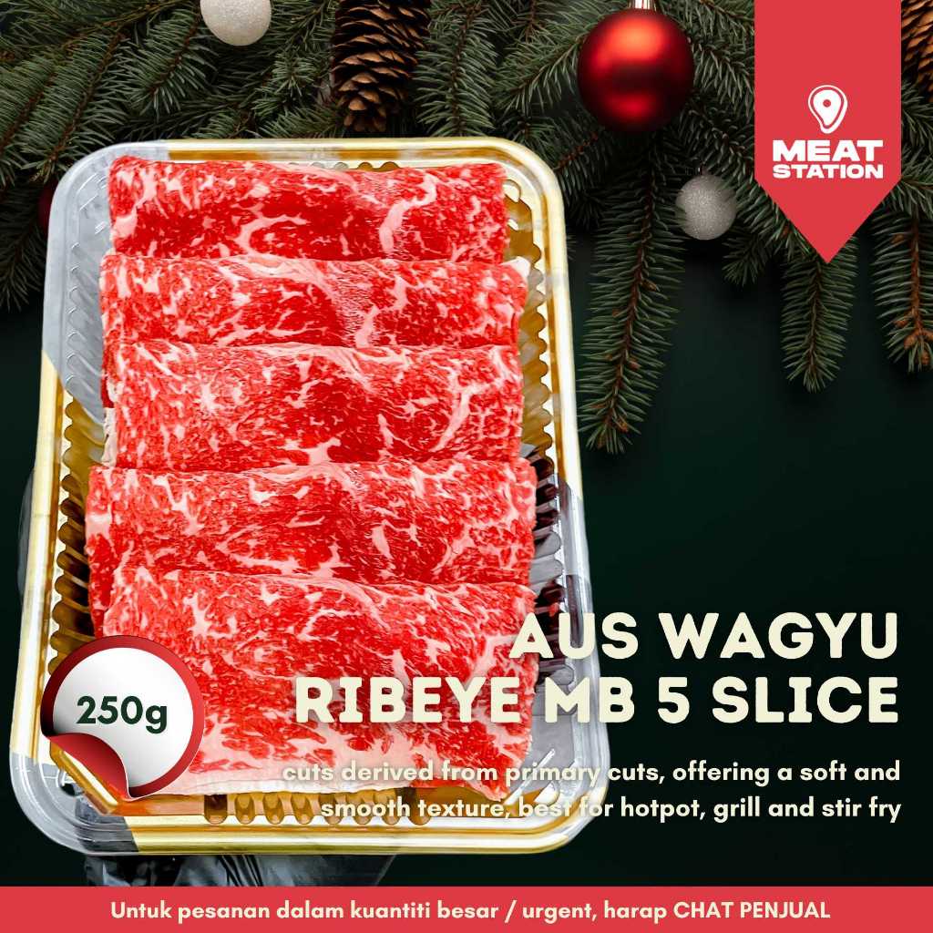 

AUS Wagyu Ribeye MB 5 Slice / Beef Slice / Beef Import/ Shabu-Shabu