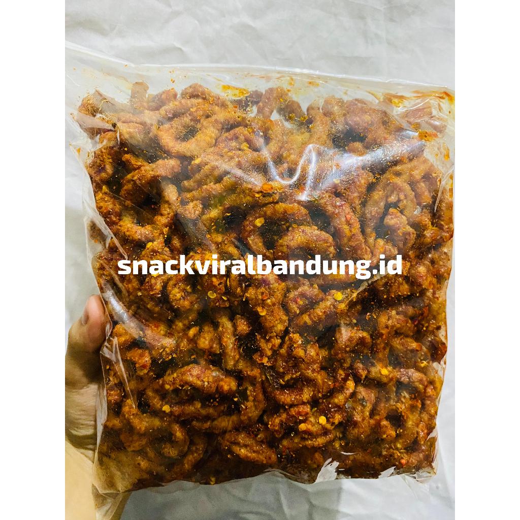 

usus cripy/keripik usus/usus krispy pedas daun jeruk enak gurih bumbu melimpah/sebring keripik usus ayam crispy bumbu basah