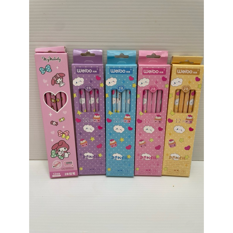 

Pensil 2B Bergambar 12pcs Weibo ada hapusan
