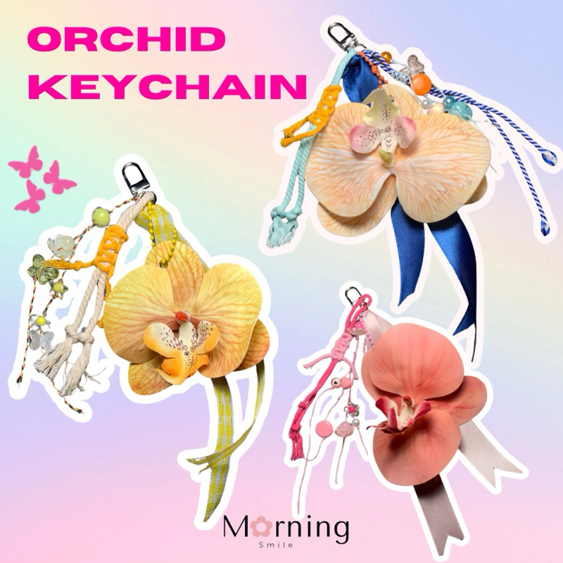 Orchid Charm | Orchid Bag Charm Gantungan Tas Anggrek | Aksesoris Anggrek Orchid Lucu
