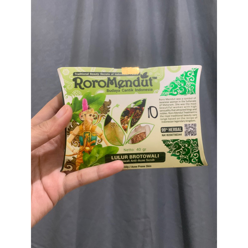 Maca.storeid - ✨PRELOVED✨ RORO MENDUT Lulur Brotowali Whitening Anti Acne Face Scrub |BPOM HALAL Ski