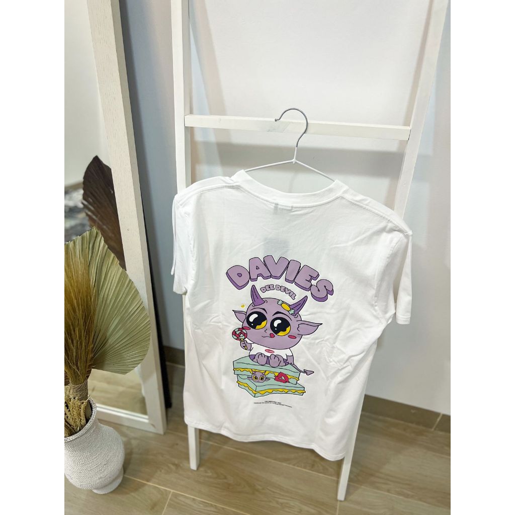 OVERSIZED TEE DAVIES WHITE