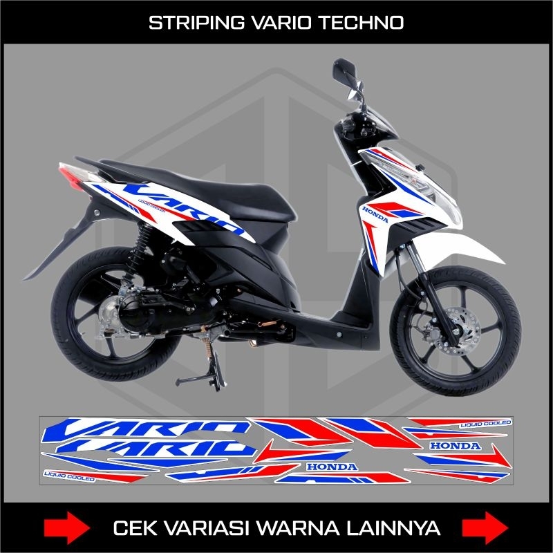 Stiker Vario Old Techno Cbs 110 Striping Vario Techno / Cbs 110 Karbu Variasi Motif Simpel Elegan / 