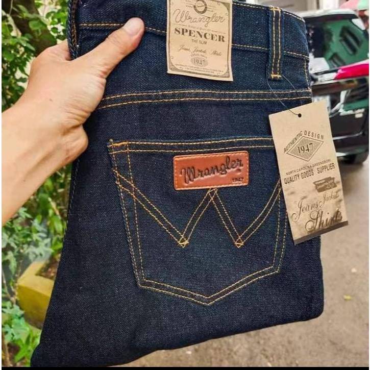CELANA JEANS WRANGLER  REGULER STANDARPRIA PANJANG DEWASA TERBARU KEKINIAN BLUE GARMENT
