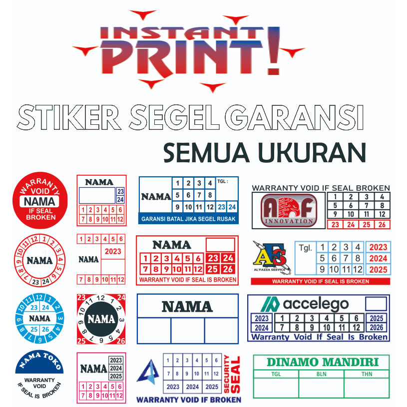 

INSTANT PRINT STIKER SEGEL PECAH TELOR