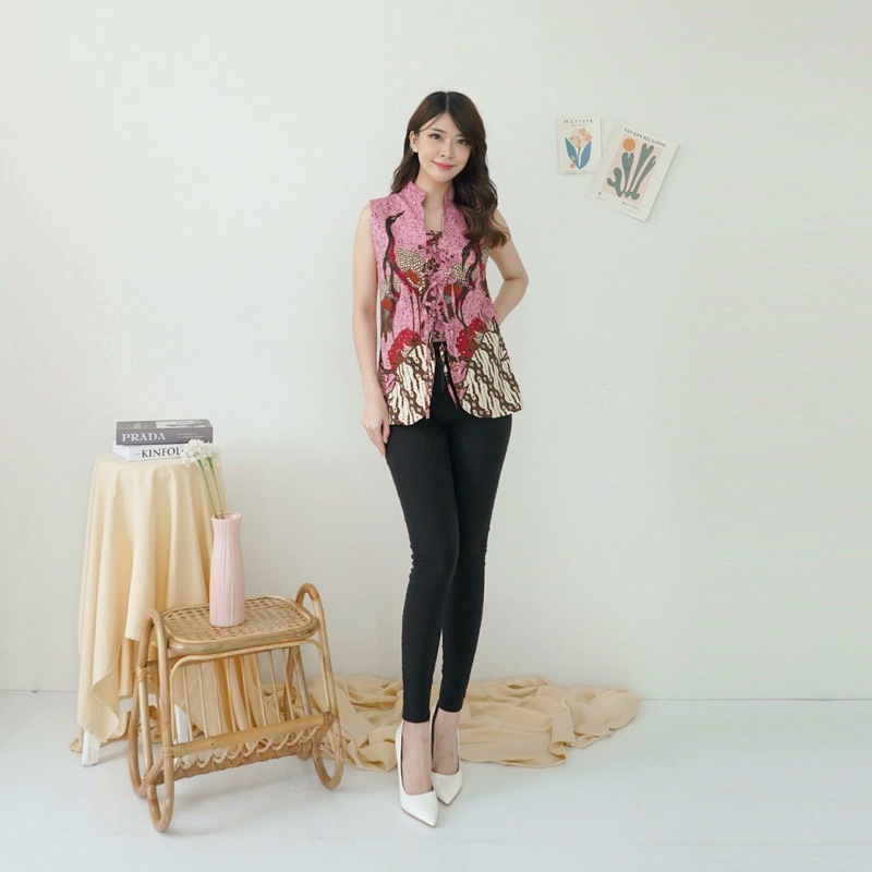 Blus batik t118i dusty pink