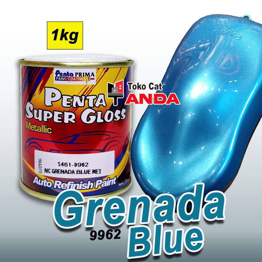 Penta GRENADA BLUE 1KG 9962 - Cat biru muda metalik penta supergloss