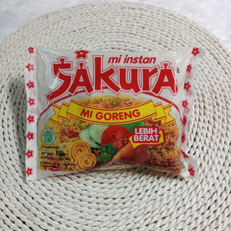 

MIE SAKURA - Harga 10pcs/bungkus Mie Sakura Goreng @60gr - Mie Instan Sakura Murah Meriah Promo