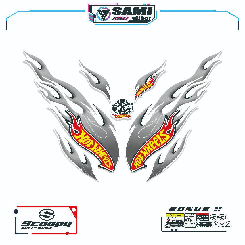 Stiker Striping Body Motor Honda Scoopy Atau  Variasi Free Sticker Set / SETIKER SCOOPY / STIKER SCO