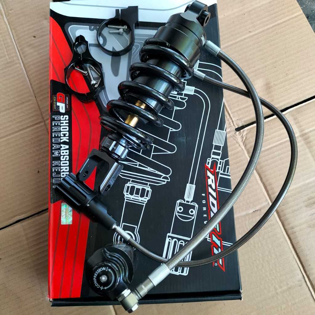 RIDE IT Monoshock Vixion Tabung Pisah GP 103 104 Flexible Shock Belakang Vixion New Old NVL Shockbre