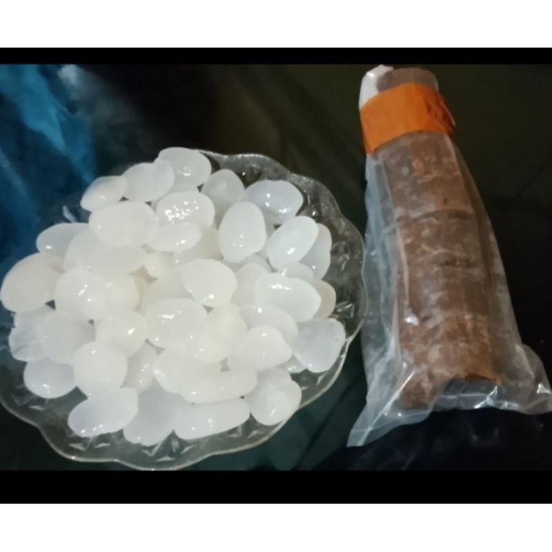 

kolang Kaling & gula aren paket lengkap/1kg kolang kaling_2 buah butir gula aren