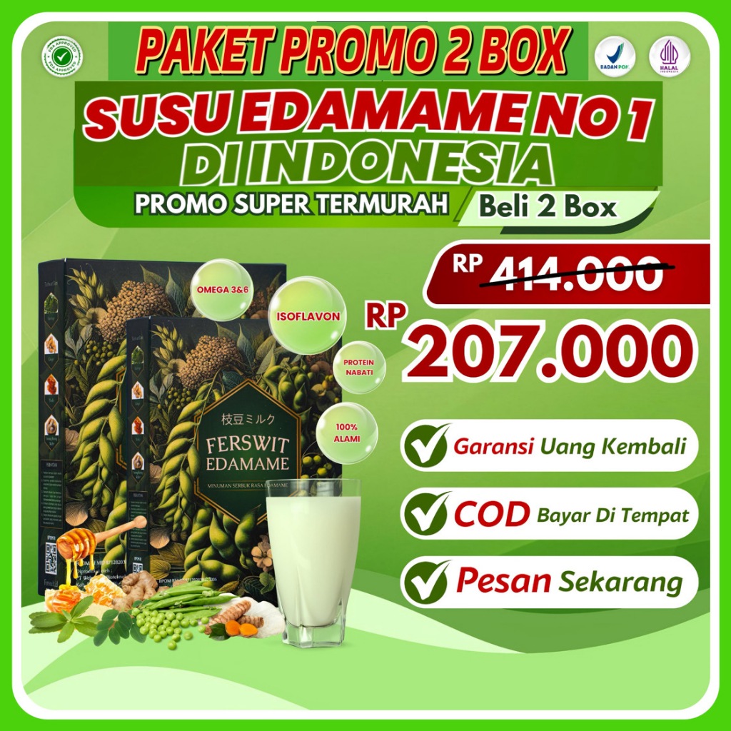 

FERSWIT Susu Edamame Jepang Asli 100% Original Isi Bersih 400 Gr