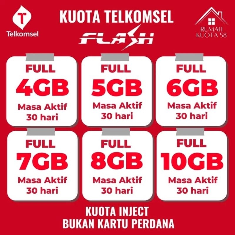 PAKET DATA TELKOMSEL FLASH, INTERNET SAKTI FULL 24 JAM PROMO