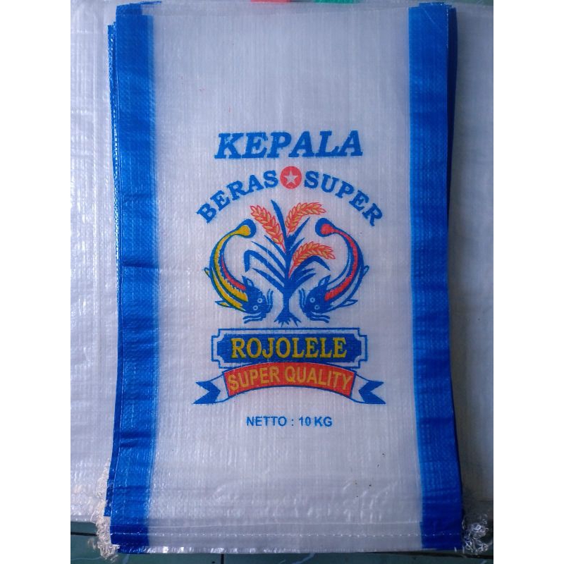 karung beras transparan 10kg cap rojolele 1 pack
