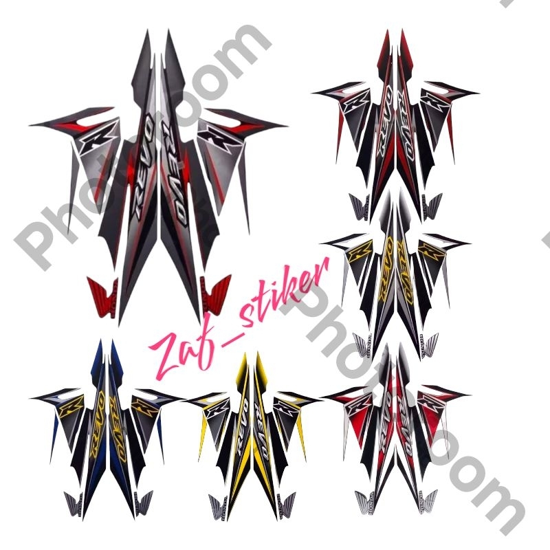striping stiker motor Honda Revo 2008