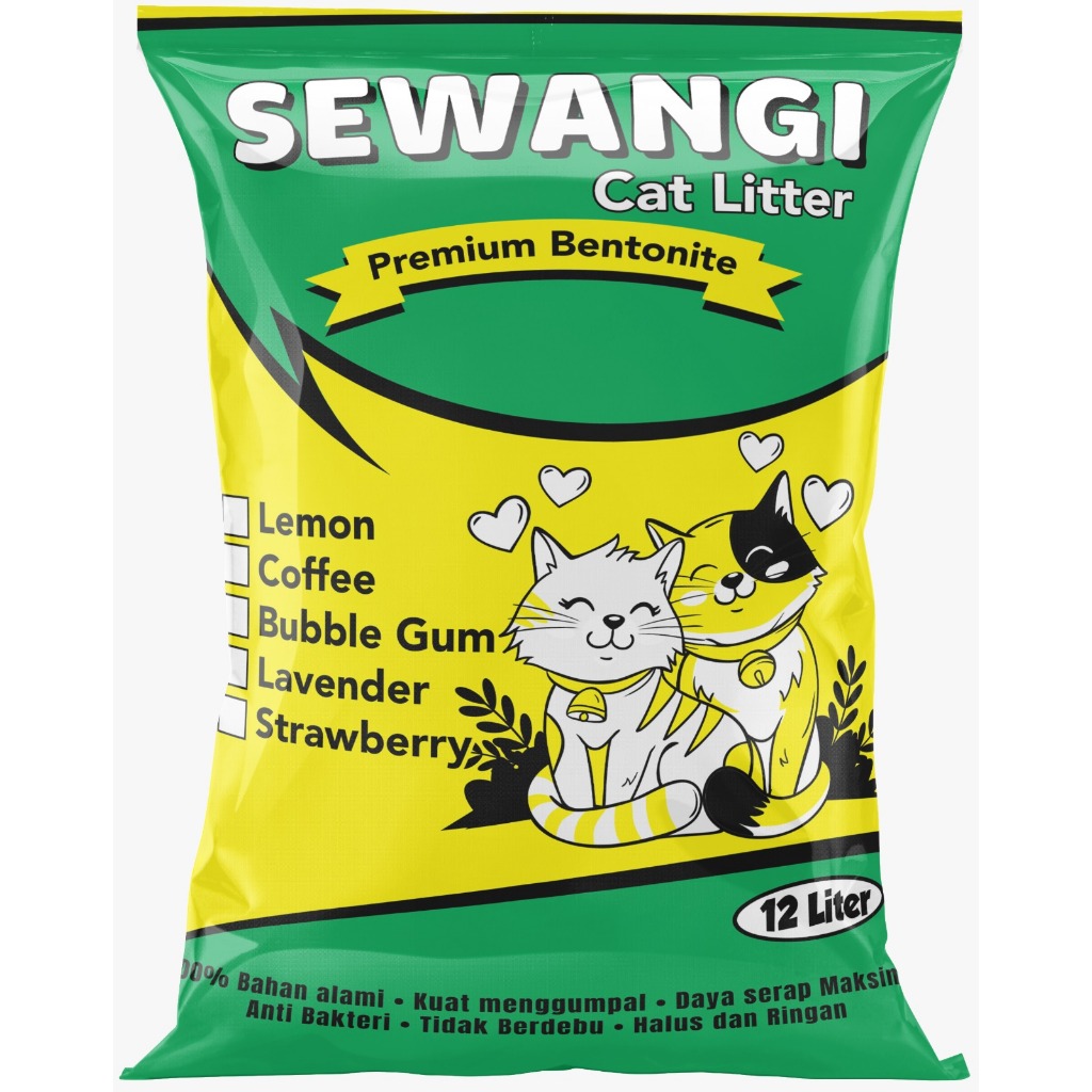 12 liter pasir gumpal wangi happy SEWANGI-PASIR GUMPAL WANGI-PASIR WANGI-PASIR KUCING WANGI