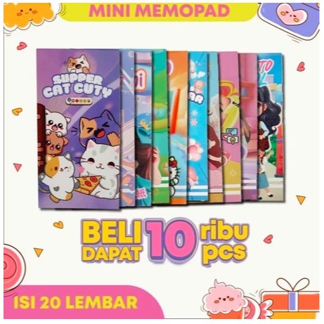 

GROSIR MAINAN ANAK Memo mini, cover tebal glossy, isi 20 lembar soft paper, Rp 10.000 dapat 10 pcs