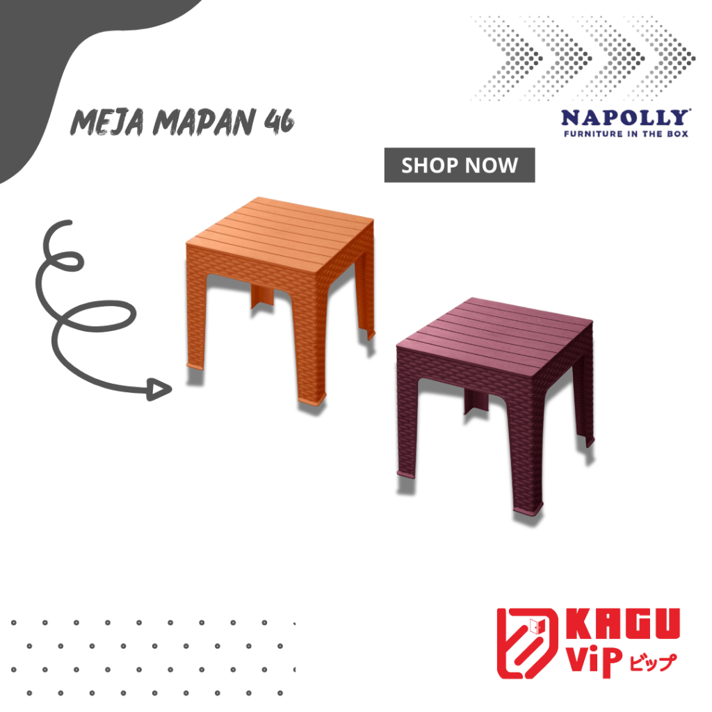 Meja Tamu Plastik Napolly MAPAN 46