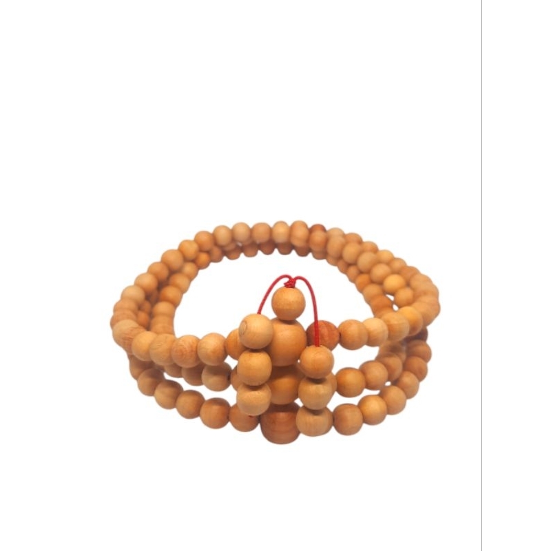 Tasbih Kayu Cendana Wangi 108 Butir / Tasbih Budha / Tasbih Kayu Cendana