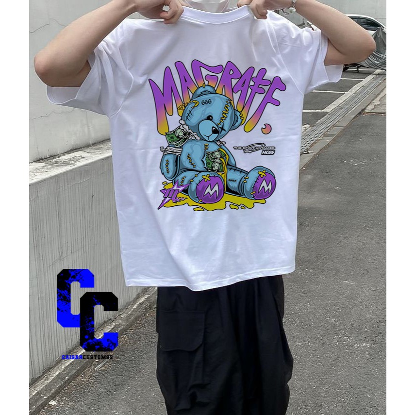 KAOS T-SHIRT DISTRO BEAR MAGRAFF ANGEL / KAOS TEDDY BEAR / KAOS BEAR POURSELF ANGEL / KAOS NEXTTIME 