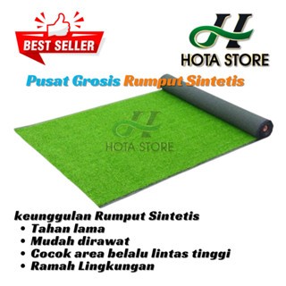 Rumput sintetis 3CM rumput palsu, 1ROLL 2 Meter X 25 Meter (black)