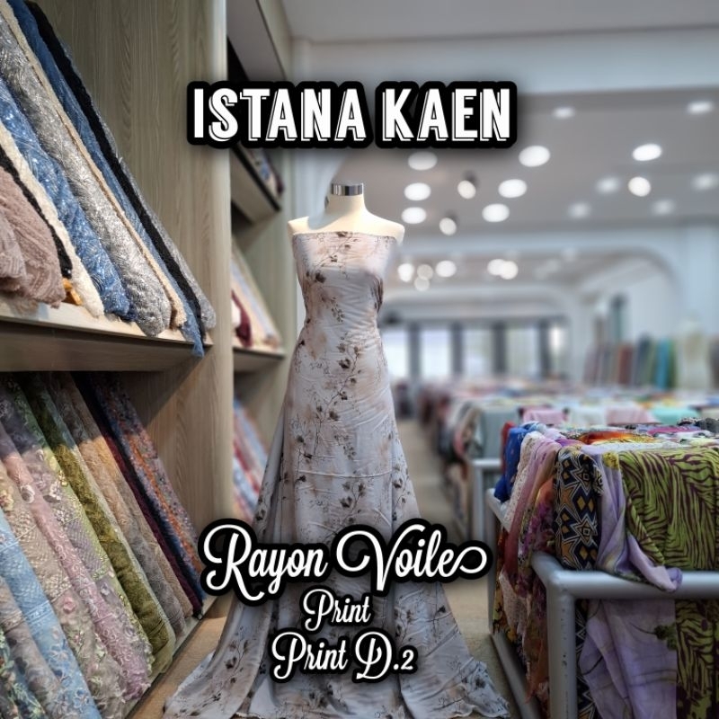 Rayon Voile Premium Print | Katun Rayon Voile | Rayon Voile | Viscose -ISTANAKAEN