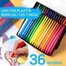 

HIGH QUALITY Crayon Lab Non Toxic Crayon Triangular Crayon Lab Triangle Crayon Plastik Anti Kotor Tangan