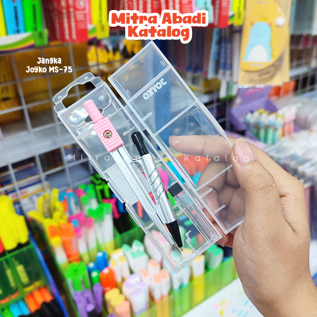 

JANGKA JOYKO MS-75 / 1 set ms75 jangka math set bahan plastik warna pastel mekanik pensil kayu rautan jangka compass matematika alat tulis sekolah atk kantor kuliah stationery lengkap murah / mitra abadi katalog jogja