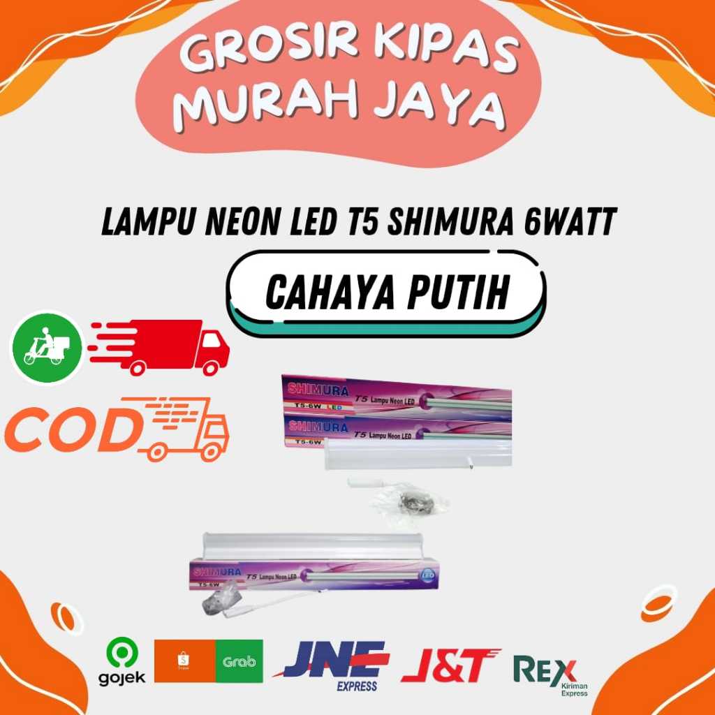 LAMPU NEON LED SHIMURA T5 6WATT CAHAYA PUTIH