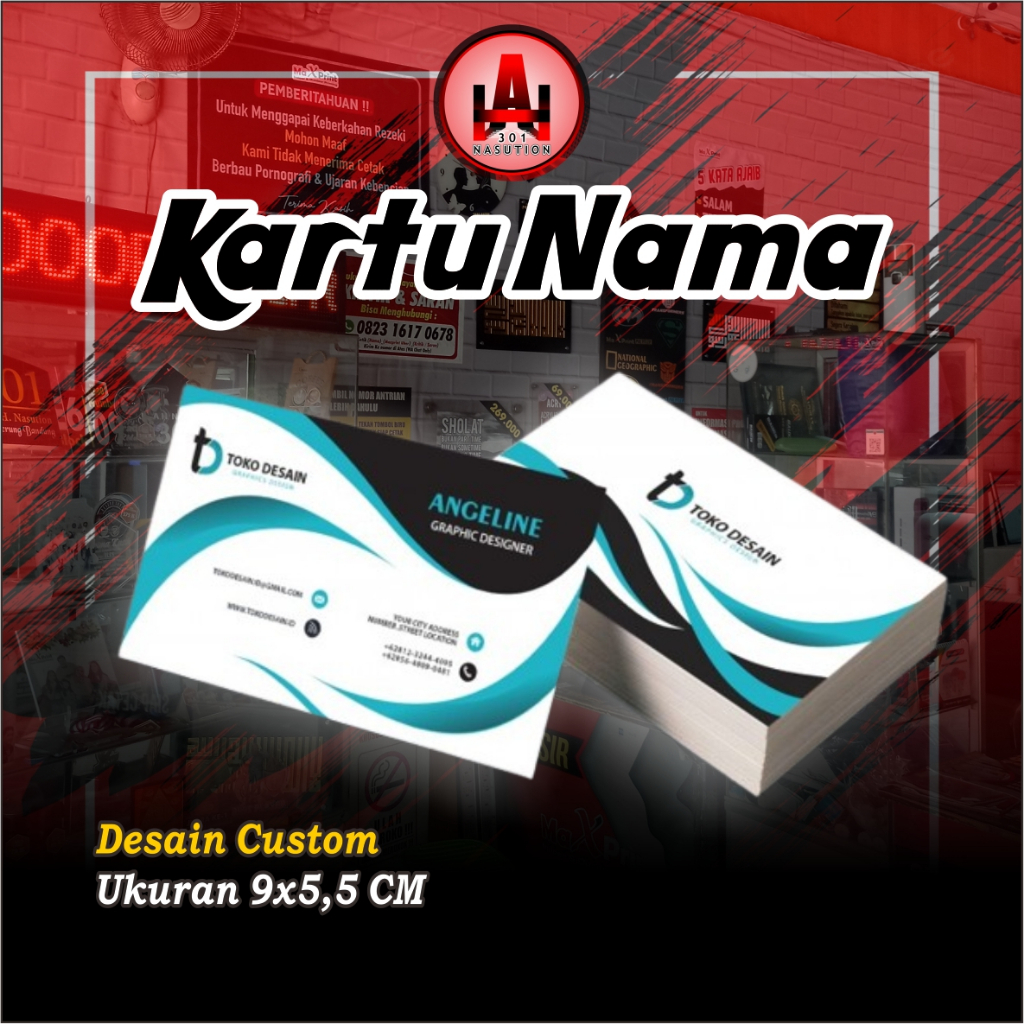 

KartuNama Desain Custom Ukuran 9x5,5 CM / KARTU NAMA CUSTOM / BUSSINESS CARD