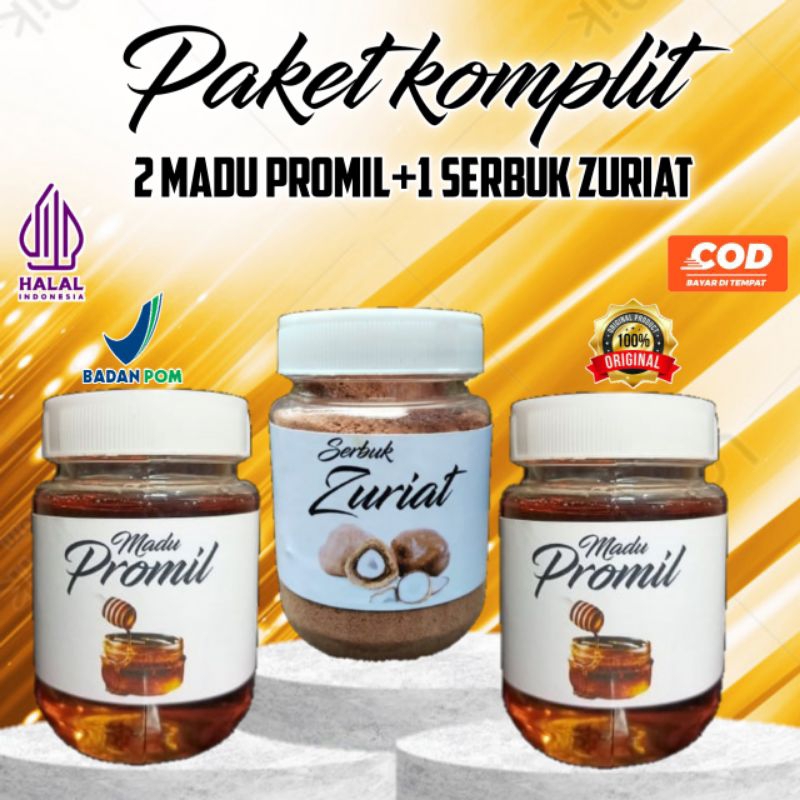 

PROMO PAKET KOMPLIT 2 Botol Madu PROMIL + 1 Botol Serbuk Zuriat 100% ORIGINAL