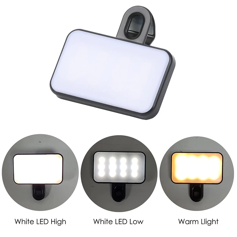 Lampu Selfie LED Mini Hp Jepit Portable Lamp Clip