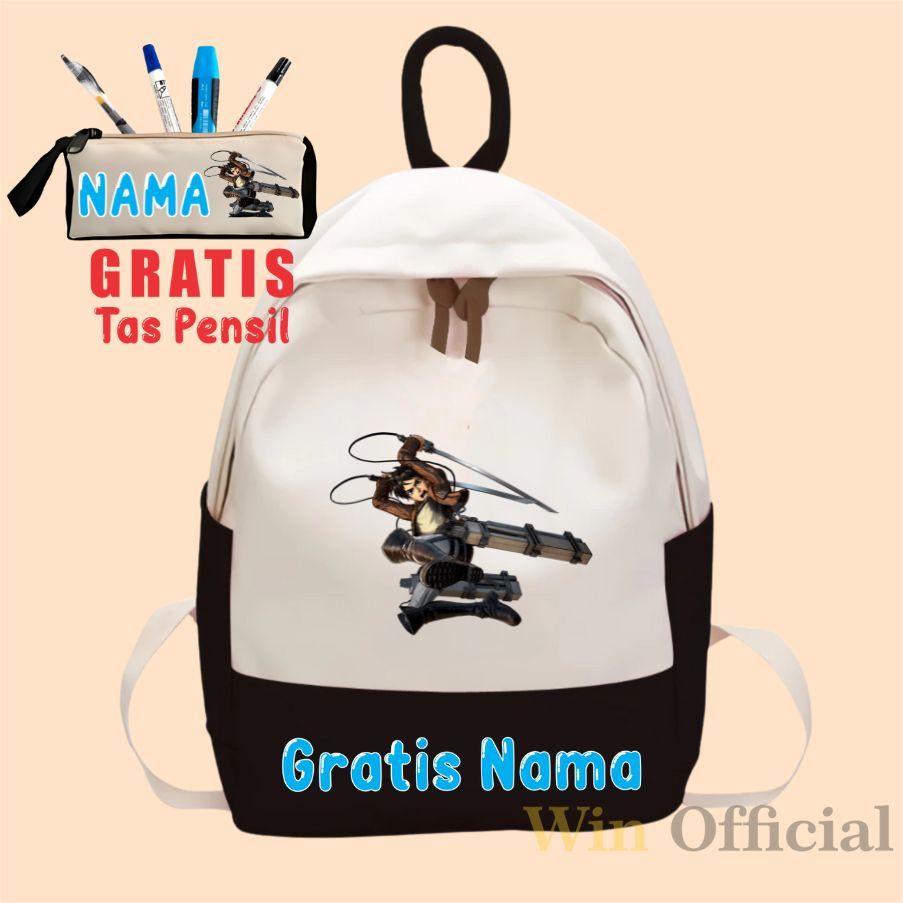 Tas Ransel Attack On Titan Tas Punggung Ransel Anime Gambar Aot Murah Terbaru Pria Wanita
