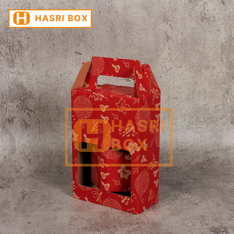 

( 10 pcs ) Box Kardus Jinjing Botol Kale 1 Liter Isi 2 Imlek Dus Packaging Hampers Parcel Chinese New Year Dus Toples Jar