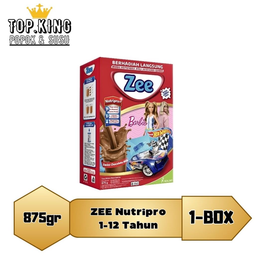 

[ FREE HOTWEELS atau BARBIE ] Susu Zee Box 875gr Vanila/Coklat/top.kingg